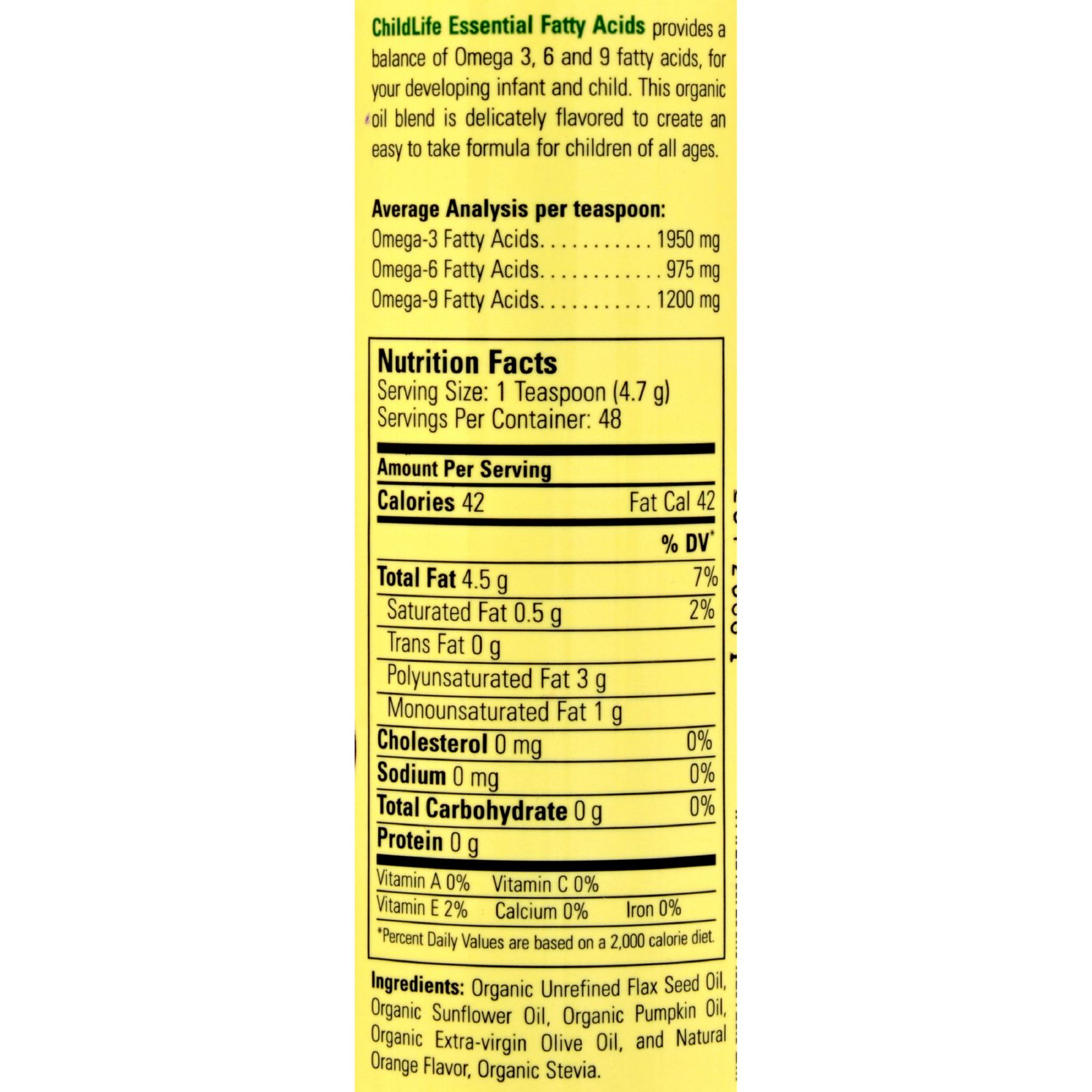 Childlife Plant-Based Essential Fatty Acids Dietary Supplement - 1 Each - 8 FZ