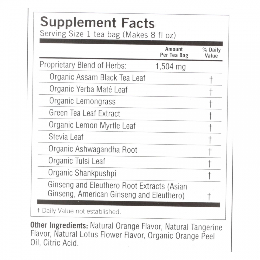 Yogi Positive Energy Herbal Tea Sweet Tangerine - 16 Tea Bags - 6개 묶음상품
