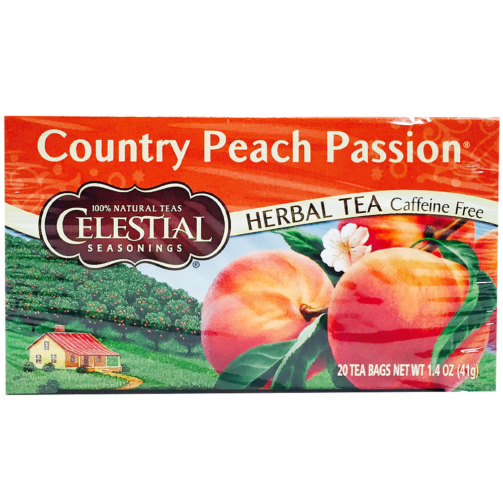 Celestial Seasonings Herbal Tea Caffeine Free Country Peach Passion - 20 Tea Bags - 6개 묶음상품