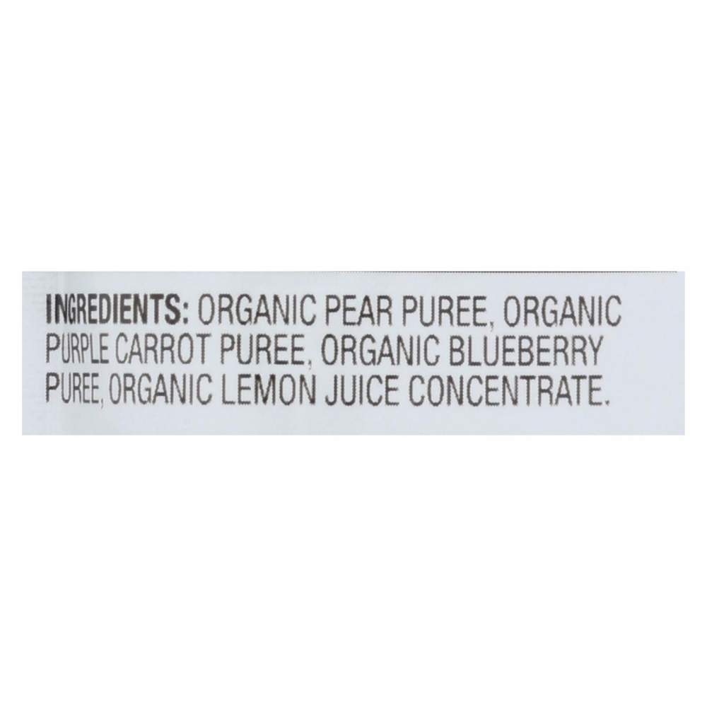 Plum Organics Baby Food - Organic - Blueberry Pear and Purple Carrots - Stage 2 - 6 Months and Up - 3.5 .oz - 6개 묶음상품