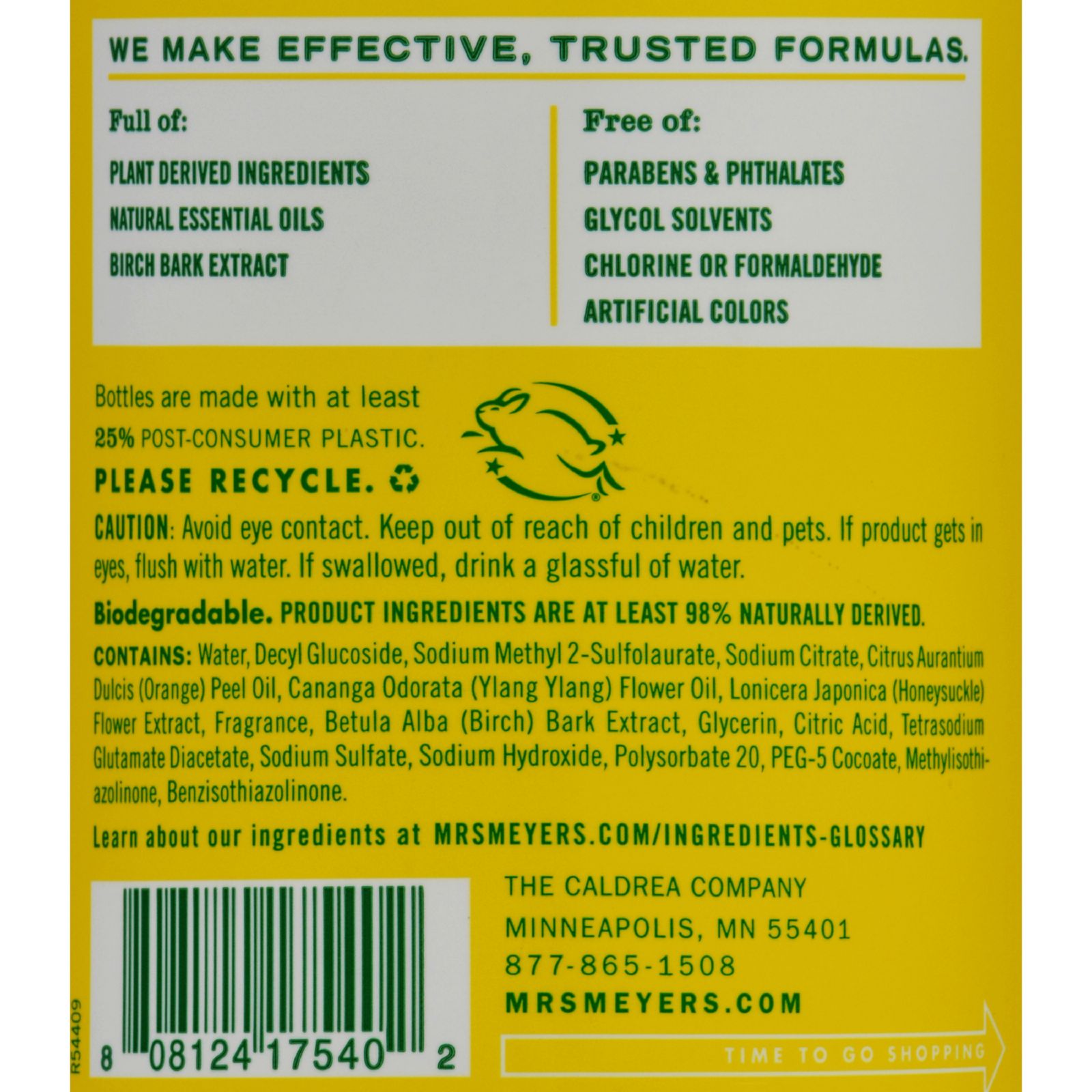 Mrs. Meyer's Clean Day - Multi Surface Concentrate - Honeysuckle - 32 fl oz - 6개 묶음상품