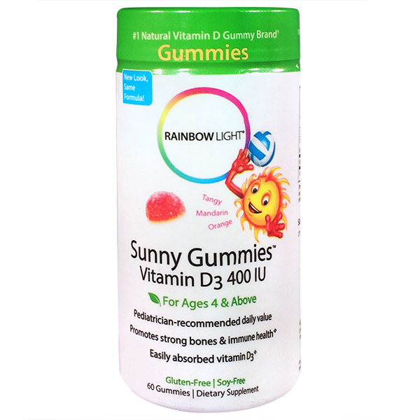 Rainbow Light Vitamin D3 Sunny Gummies Tangy Orange - 400 IU - 60 Gummies