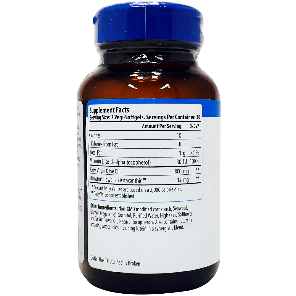 Nutrex Hawaii BioAstin Supreme - 6 mg - 60 Vegetarian Softgels