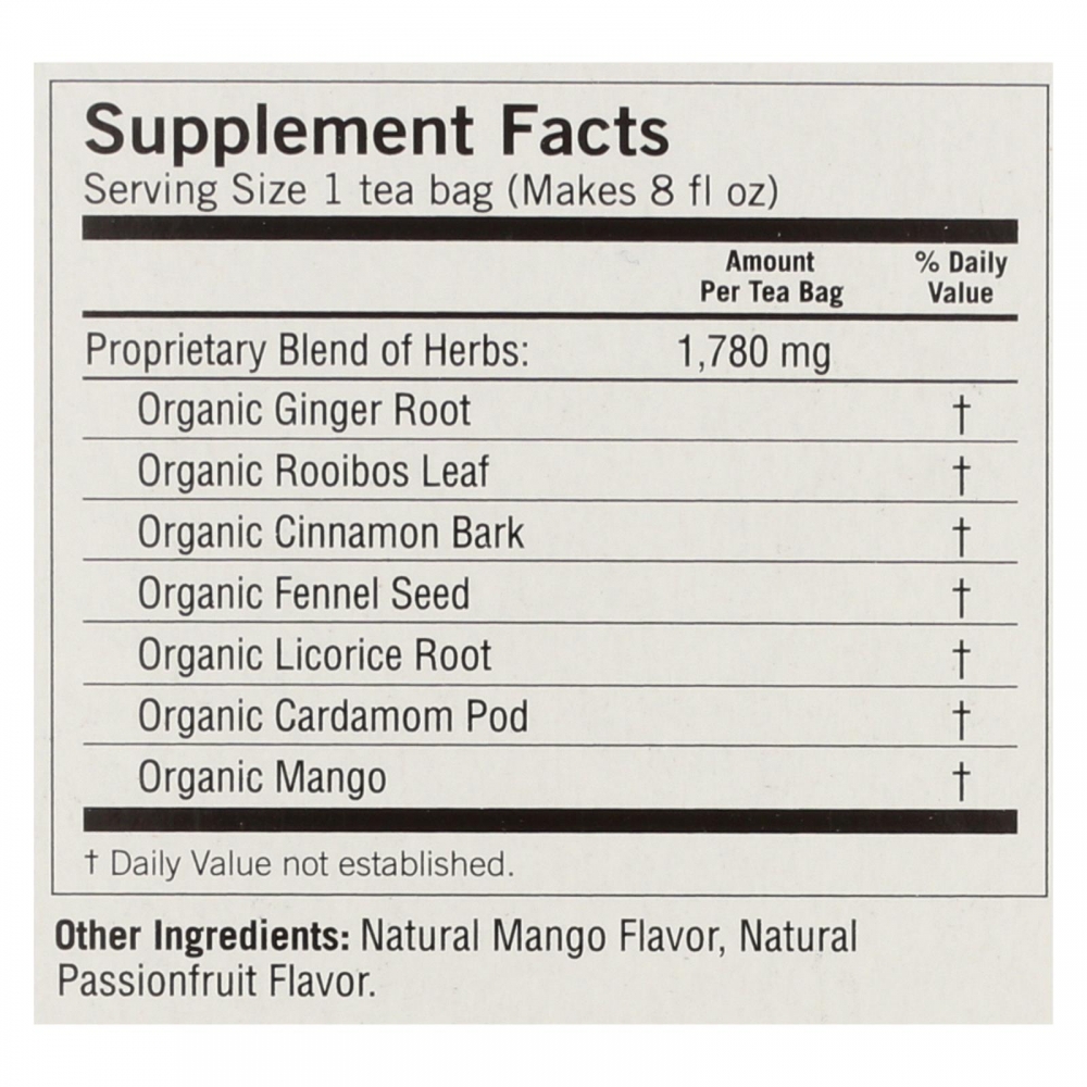 Yogi Tea - Organic - Mango Ginger - 6개 묶음상품 - 16 BAG