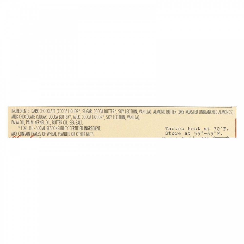 Chocolove Xoxox - Dark Chocolate Bar - Salted Almond Butter - 10개 묶음상품 - 3.2 oz