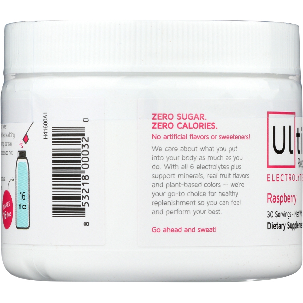 Ultima Replenisher Electrolyte Powder - Raspberry - Can - 3.4 oz