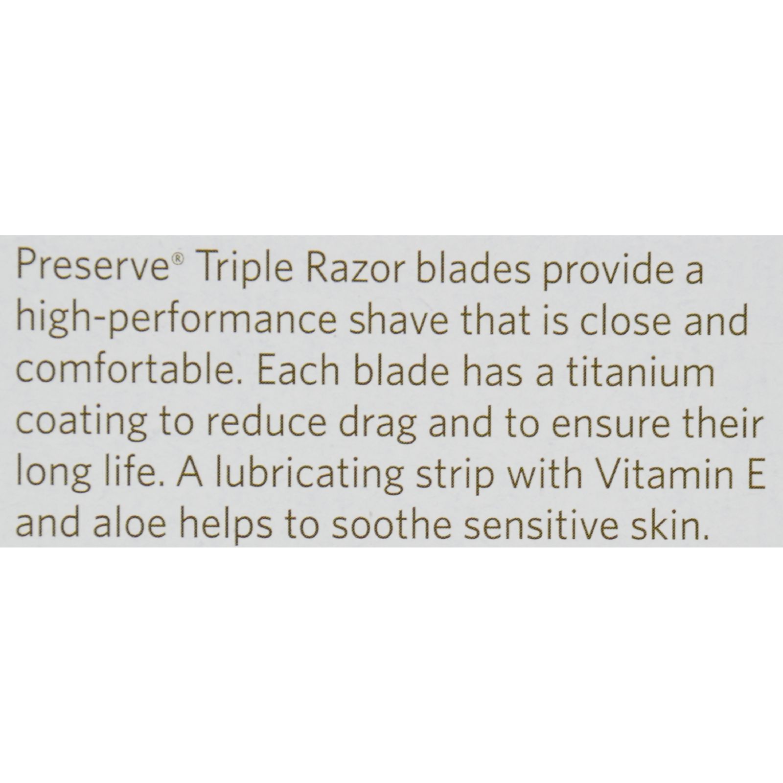 Preserve Triple Blade Refills - 6개 묶음상품 - 4 Packs
