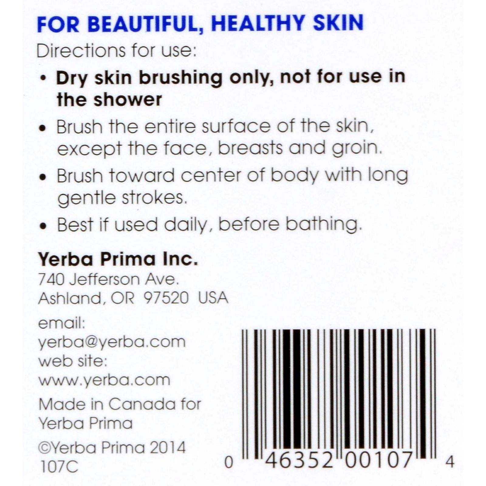 Yerba Prima Tampico Skin Brush - 1 Brush