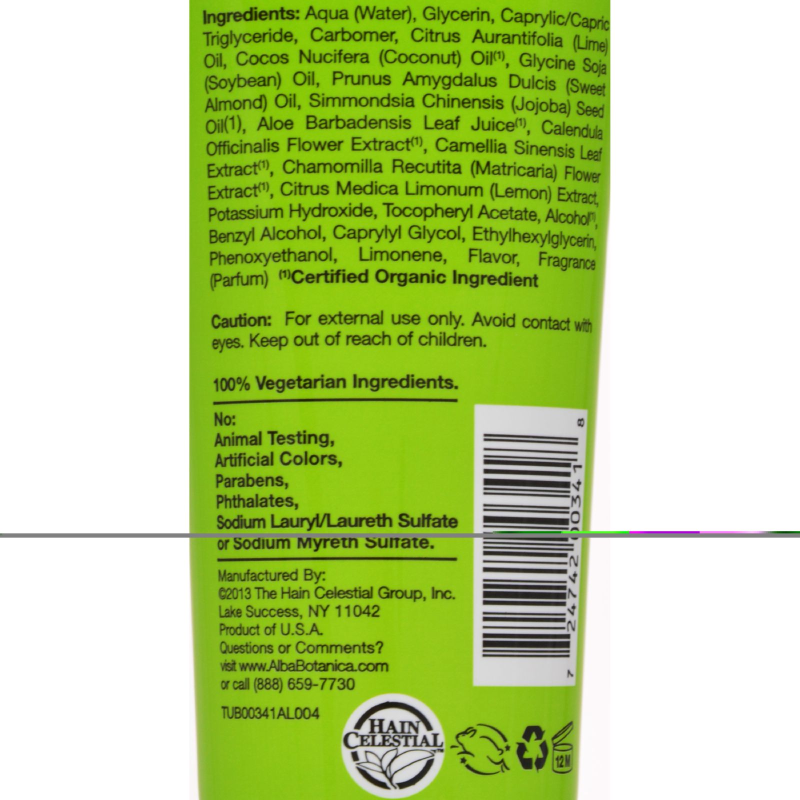 Alba Botanica - Moisturizing Cream Shave For Men and Women Coconut Lime - 8 fl oz