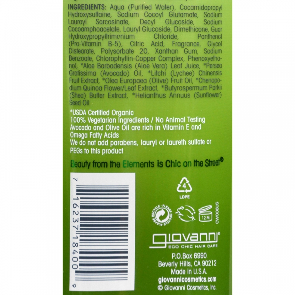 Giovanni Hair Care Products Shampoo - 2Chic Avocado and Olive Oil - 8.5 oz