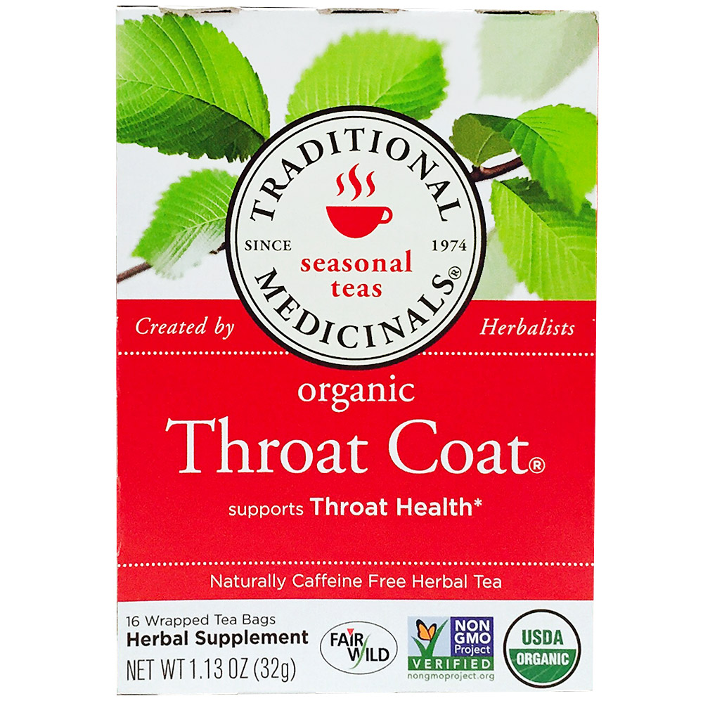 Traditional Medicinals Organic Throat Coat Herbal Tea - 16 Tea Bags - 6개 묶음상품